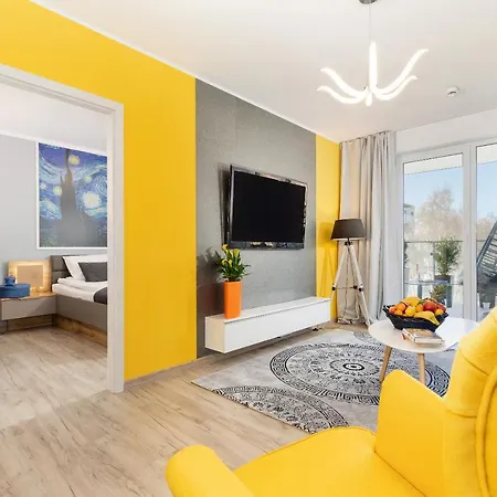 Kolobrzeg, Aqua Sol Polanki Park, 300 M, Schwimmbad, Fitness, Parkplatz, Terasse Apartmán *