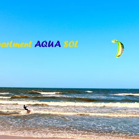 Апартаменты Kolobrzeg, Aqua Sol Polanki Park, 300 M, Schwimmbad, Fitness, Parkplatz, Terasse *